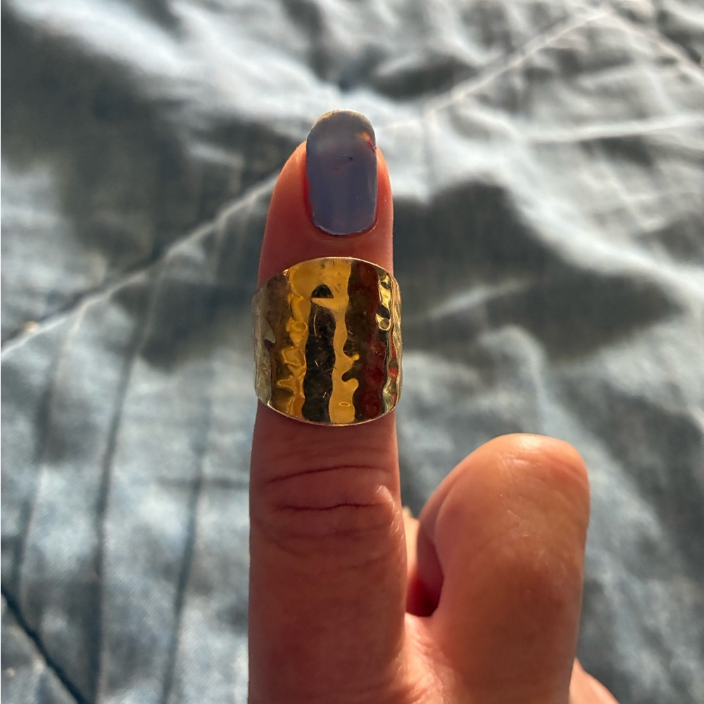 Gold Hammered Ring